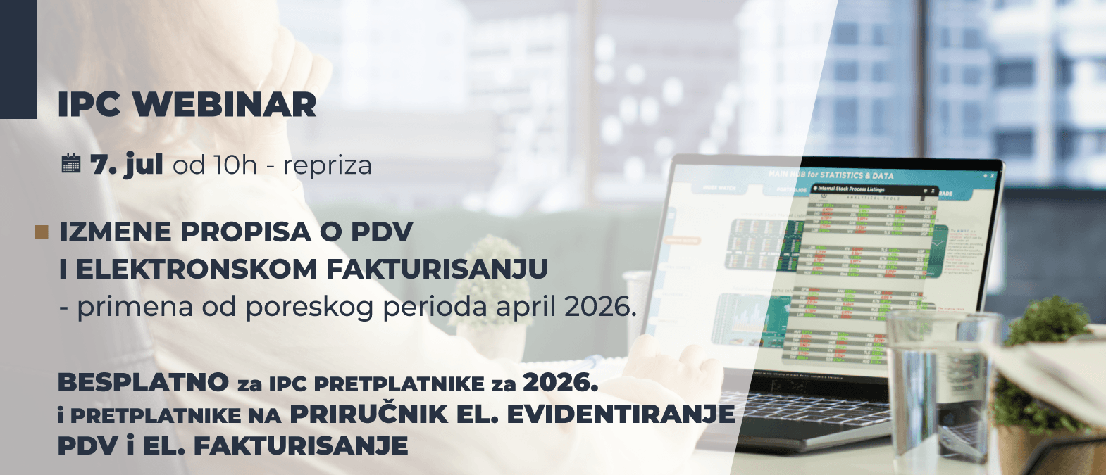 IPC Webinar - IZMENE PROPISA O PDV I ELEKTRONSKOM FAKTURISANJU