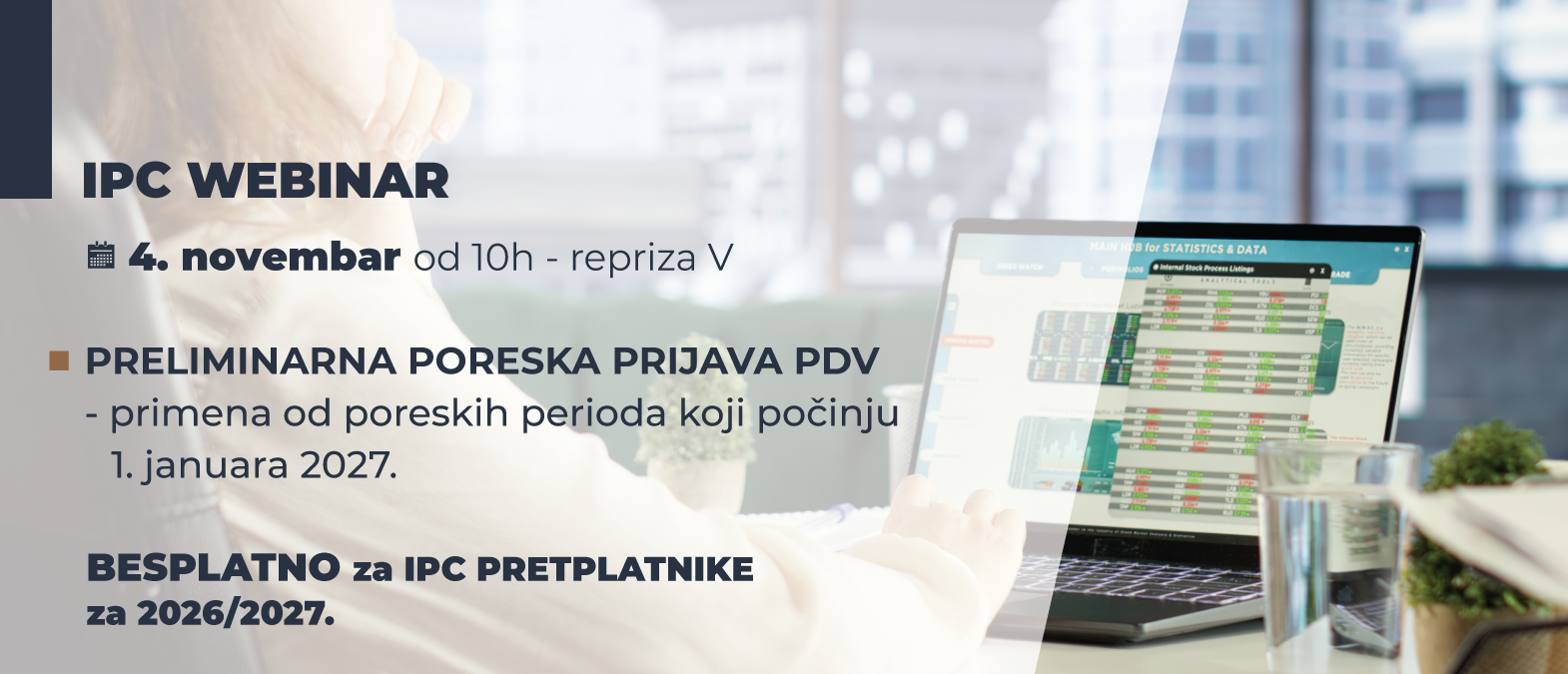 IPC Webinar - PRELIMINARNA PORESKA PRIJAVA PDV